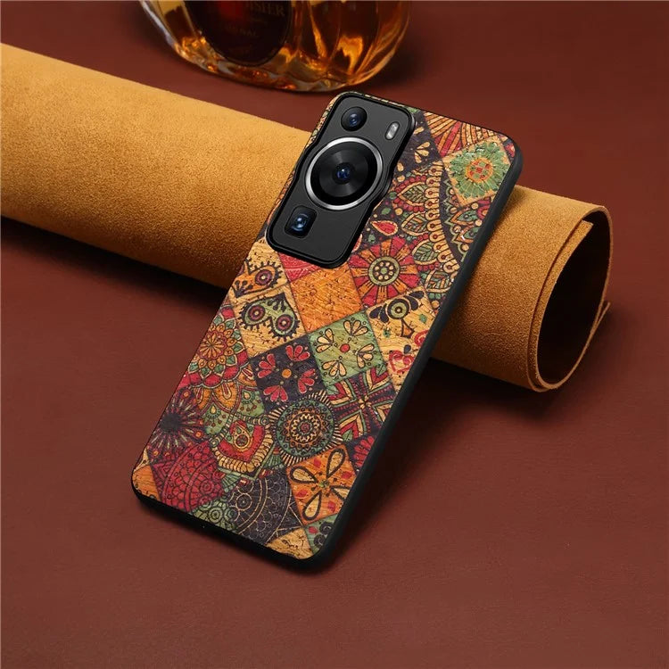 For Huawei P60 / P60 Pro Flower Case PU Leather Protective Back Cover