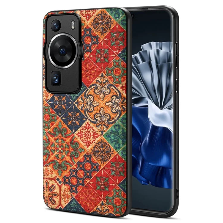 For Huawei P60 / P60 Pro Flower Case PU Leather Protective Back Cover