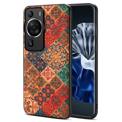 For Huawei P60 / P60 Pro Flower Case PU Leather Protective Back Cover