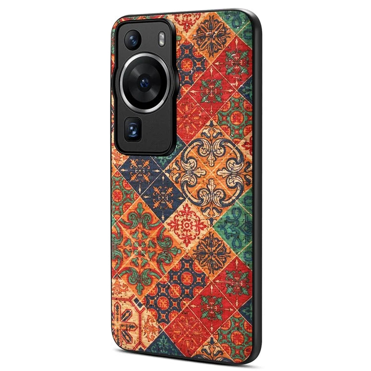 For Huawei P60 / P60 Pro Flower Case PU Leather Protective Back Cover