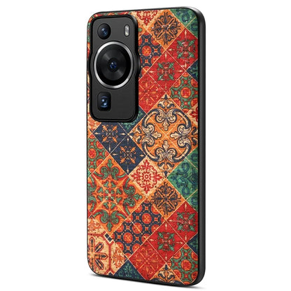 For Huawei P60 / P60 Pro Flower Case PU Leather Protective Back Cover