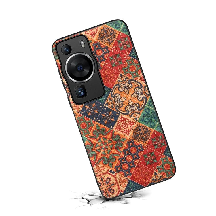 For Huawei P60 / P60 Pro Flower Case PU Leather Protective Back Cover