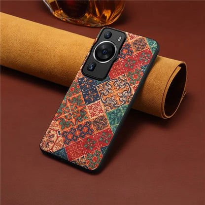 For Huawei P60 / P60 Pro Flower Case PU Leather Protective Back Cover
