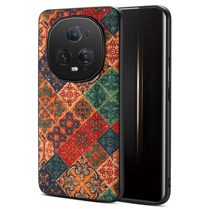 For Honor Magic5 Ultimate 5G Phone Case Blooming Floral Pattern Back Leather Cover