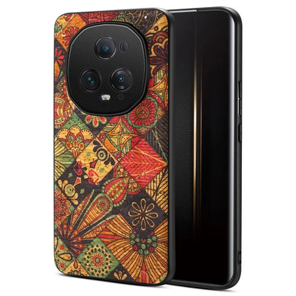 For Honor Magic5 Ultimate 5G Phone Case Blooming Floral Pattern Back Leather Cover