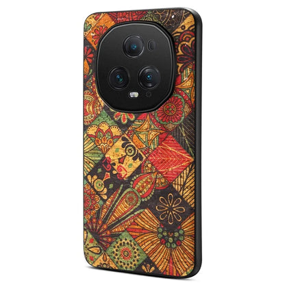 For Honor Magic5 Ultimate 5G Phone Case Blooming Floral Pattern Back Leather Cover