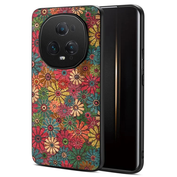 For Honor Magic5 Ultimate 5G Phone Case Blooming Floral Pattern Back Leather Cover