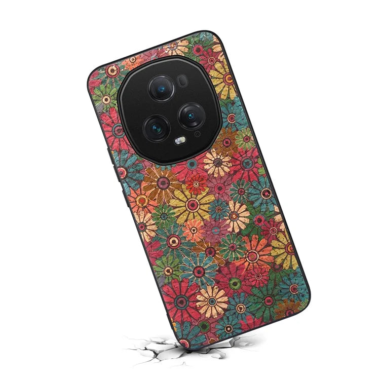 For Honor Magic5 Ultimate 5G Phone Case Blooming Floral Pattern Back Leather Cover