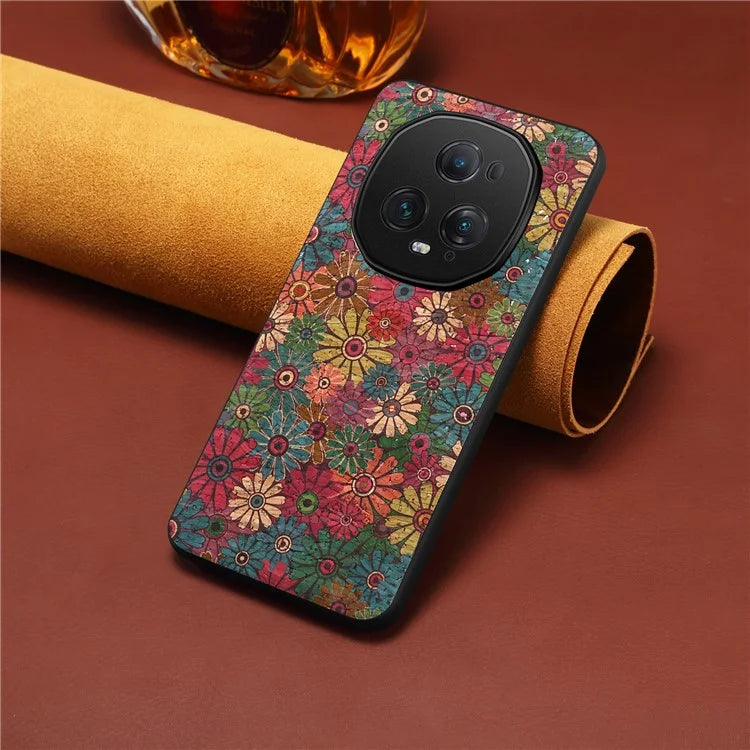 For Honor Magic5 Ultimate 5G Phone Case Blooming Floral Pattern Back Leather Cover