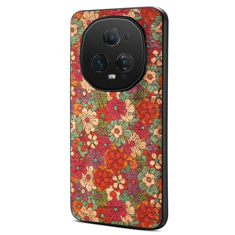 For Honor Magic5 Ultimate 5G Phone Case Blooming Floral Pattern Back Leather Cover