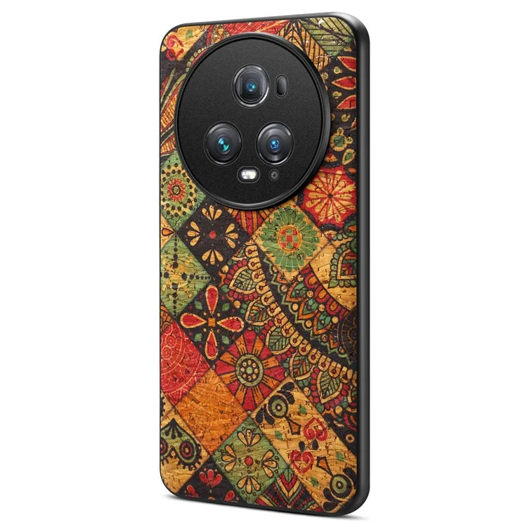 For Honor Magic5 Pro Phone Case PU Leather Flower Series Back Cover