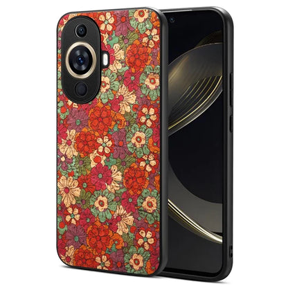 For Huawei nova 11 Pro / nova 11 Ultra Phone Case PU Leather Flower Pattern Slim Cover