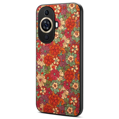 For Huawei nova 11 Pro / nova 11 Ultra Phone Case PU Leather Flower Pattern Slim Cover