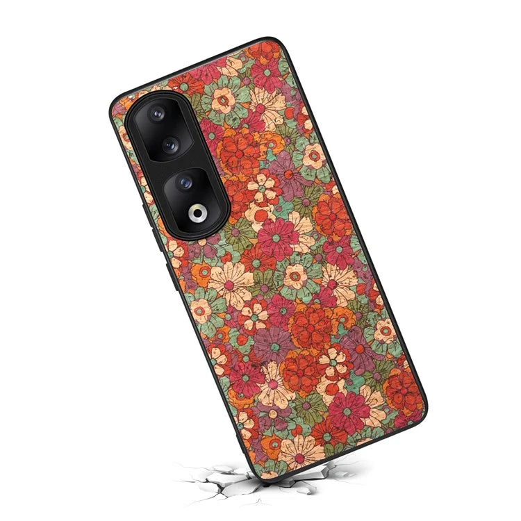 For Honor 90 Pro Phone Case Printed Flower Pattern Shockproof Cover