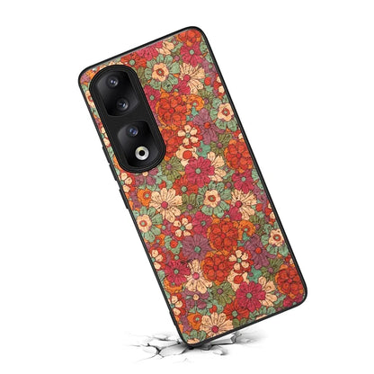 For Honor 90 Pro Phone Case Printed Flower Pattern Shockproof Cover