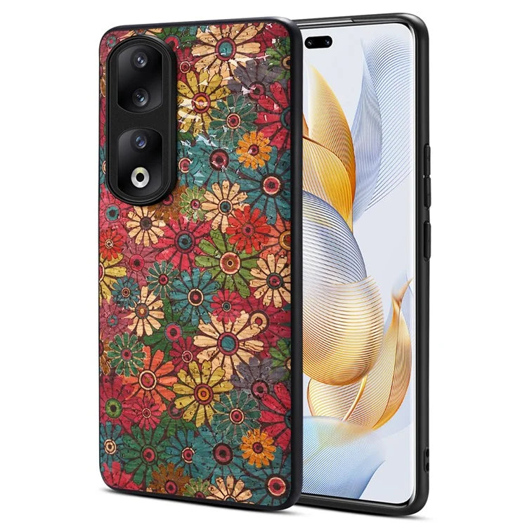 For Honor 90 Pro Phone Case Printed Flower Pattern Shockproof Cover