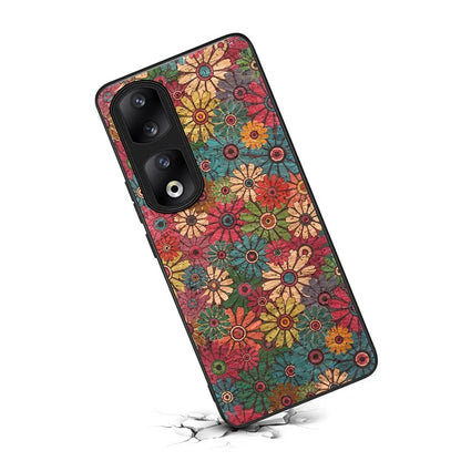 For Honor 90 Pro Phone Case Printed Flower Pattern Shockproof Cover