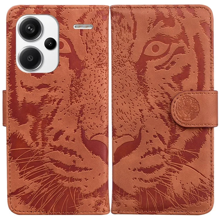 For Xiaomi Redmi Note 13 Pro+ 5G Wallet Case Tiger Pattern Leather Stand Feature Flip Phone Cover