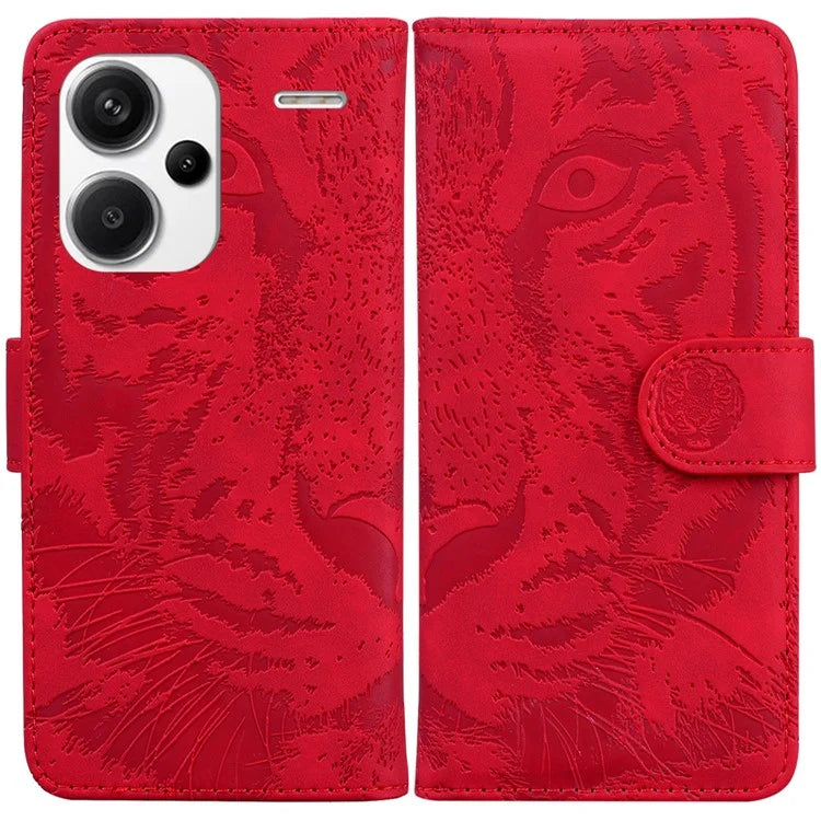 For Xiaomi Redmi Note 13 Pro+ 5G Wallet Case Tiger Pattern Leather Stand Feature Flip Phone Cover