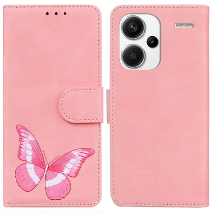 For Xiaomi Redmi Note 13 Pro+ 5G Wallet Case Butterfly Pattern Design PU Leather Phone Cover