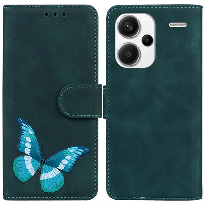 For Xiaomi Redmi Note 13 Pro+ 5G Wallet Case Butterfly Pattern Design PU Leather Phone Cover