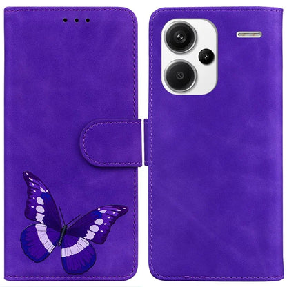 For Xiaomi Redmi Note 13 Pro+ 5G Wallet Case Butterfly Pattern Design PU Leather Phone Cover