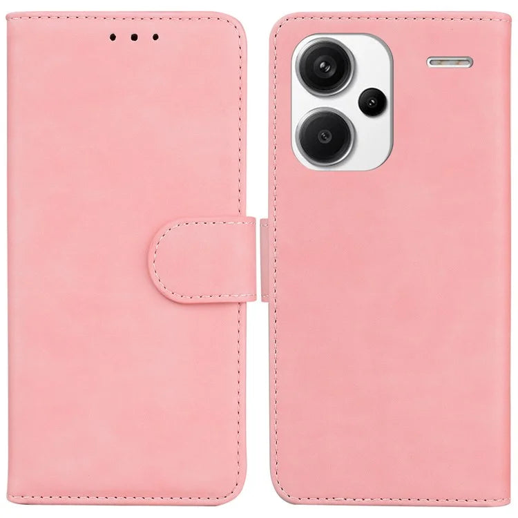 For Xiaomi Redmi Note 13 Pro+ 5G Case Solid Color Leather Phone Cover Stand Card Holder