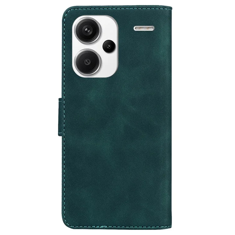 For Xiaomi Redmi Note 13 Pro+ 5G Case Solid Color Leather Phone Cover Stand Card Holder