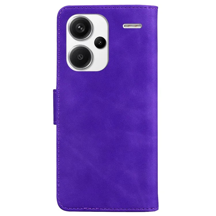 For Xiaomi Redmi Note 13 Pro+ 5G Case Solid Color Leather Phone Cover Stand Card Holder