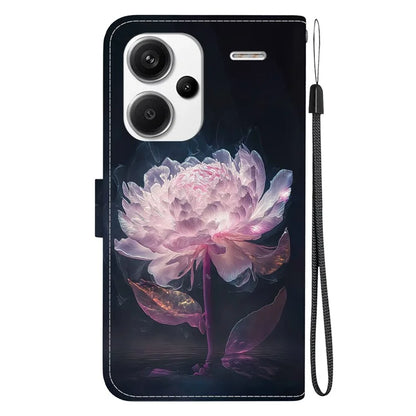 For Xiaomi Redmi Note 13 Pro+ 5G Phone Case Pattern Printing Cover Stand Wrist Strap