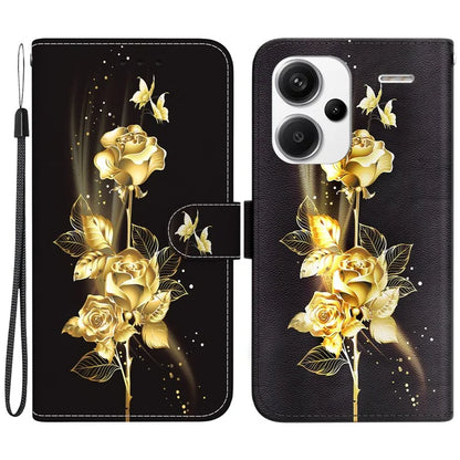 For Xiaomi Redmi Note 13 Pro+ 5G Phone Case Pattern Printing Cover Stand Wrist Strap