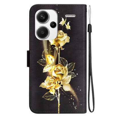 For Xiaomi Redmi Note 13 Pro+ 5G Phone Case Pattern Printing Cover Stand Wrist Strap