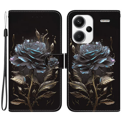 For Xiaomi Redmi Note 13 Pro+ 5G Phone Case Pattern Printing Cover Stand Wrist Strap