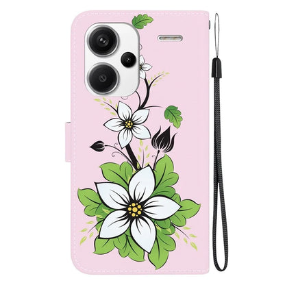 For Xiaomi Redmi Note 13 Pro+ 5G Phone Case Pattern Printing Cover Stand Wrist Strap