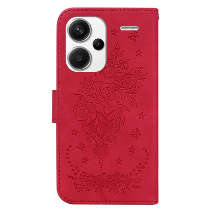 For Xiaomi Redmi Note 13 Pro+ 5G Magnetic Phone Case Rose Butterfly Imprinted Cover