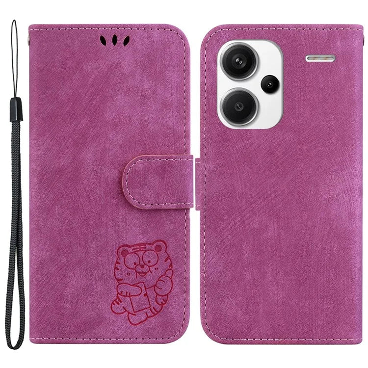 For Xiaomi Redmi Note 13 Pro+ 5G Case Wallet Cute Tiger Pattern Flip Shockproof Phone Cover