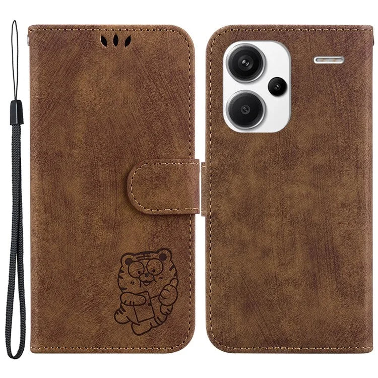 For Xiaomi Redmi Note 13 Pro+ 5G Case Wallet Cute Tiger Pattern Flip Shockproof Phone Cover