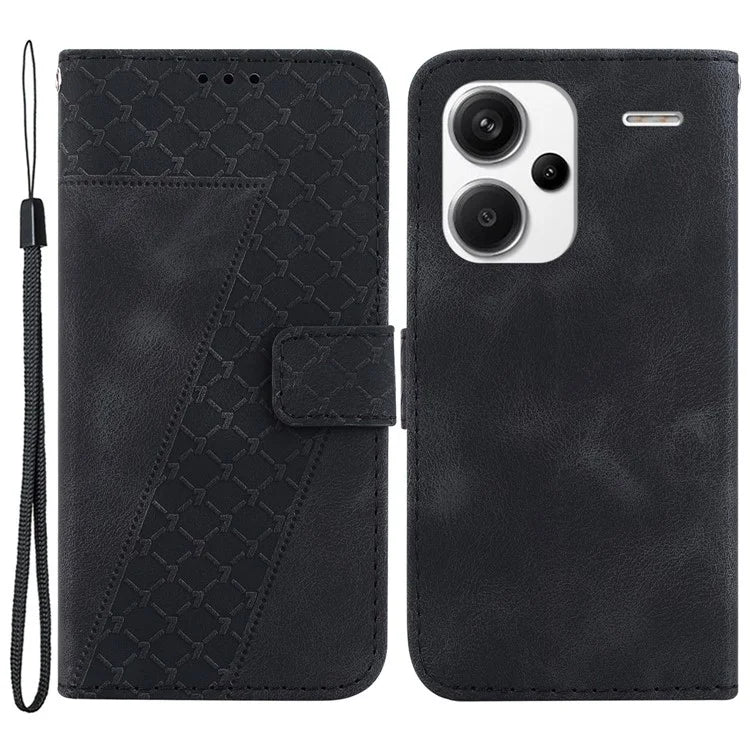 For Xiaomi Redmi Note 13 Pro+ 5G Flip Phone Case Leather Wallet Cover 7-Shape Pattern