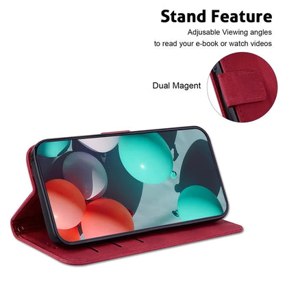 For Xiaomi Redmi Note 13 Pro+ 5G Flip Phone Case Leather Wallet Cover 7-Shape Pattern
