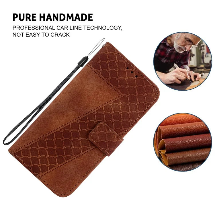 For Xiaomi Redmi Note 13 Pro+ 5G Flip Phone Case Leather Wallet Cover 7-Shape Pattern