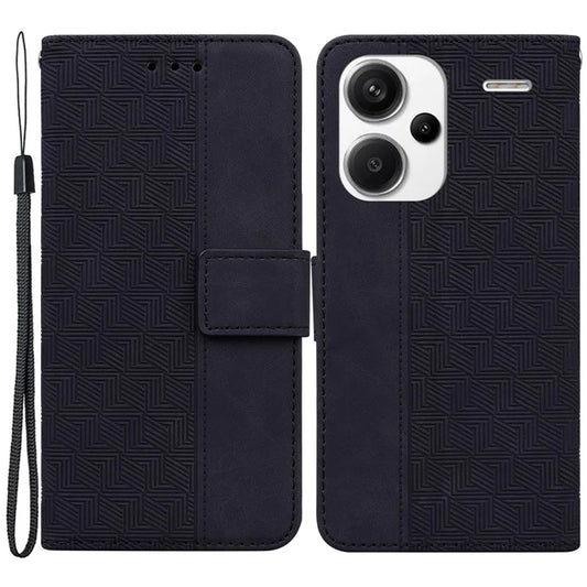 For Xiaomi Redmi Note 13 Pro+ 5G Wallet Case Geometry Pattern PU Leather Phone Cover