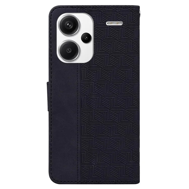 For Xiaomi Redmi Note 13 Pro+ 5G Wallet Case Geometry Pattern PU Leather Phone Cover
