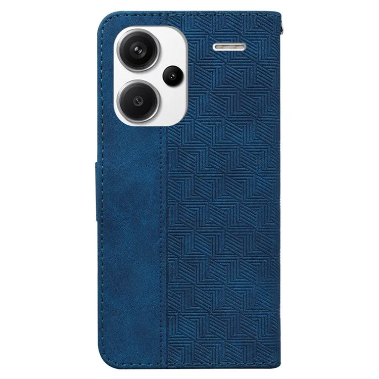 For Xiaomi Redmi Note 13 Pro+ 5G Wallet Case Geometry Pattern PU Leather Phone Cover