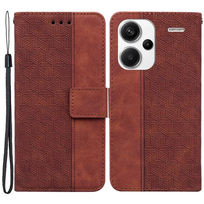 For Xiaomi Redmi Note 13 Pro+ 5G Wallet Case Geometry Pattern PU Leather Phone Cover