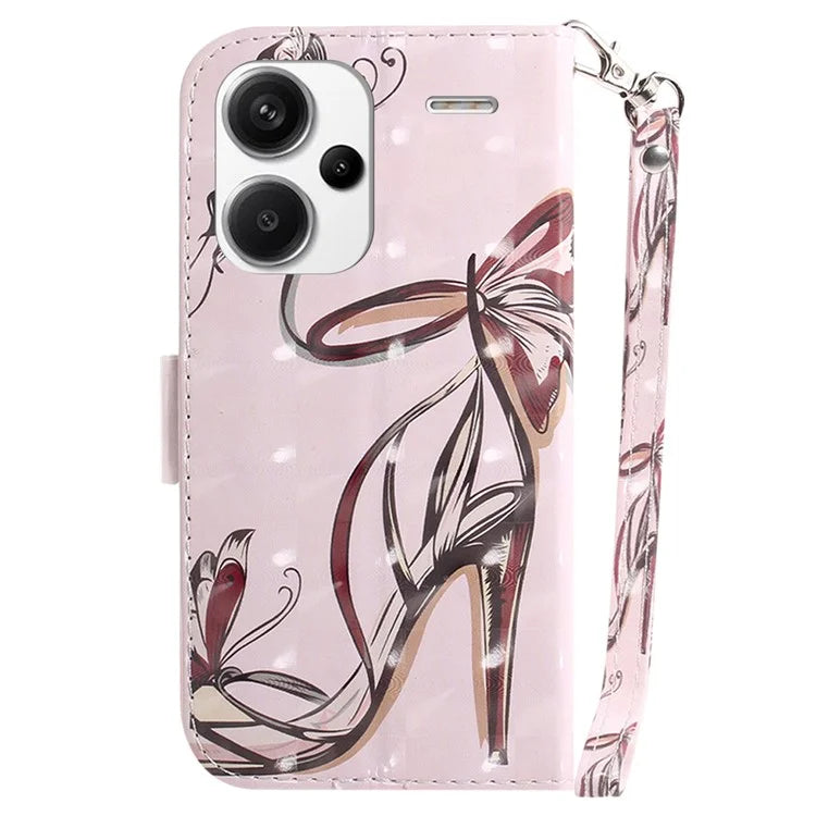 For Xiaomi Redmi Note 13 Pro+ 5G Case 3D Pattern Leather Wallet Phone Cover Handbag