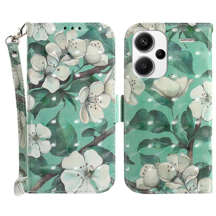 For Xiaomi Redmi Note 13 Pro+ 5G Case 3D Pattern Leather Wallet Phone Cover Handbag