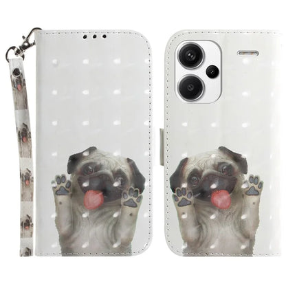 For Xiaomi Redmi Note 13 Pro+ 5G Case 3D Pattern Leather Wallet Phone Cover Handbag