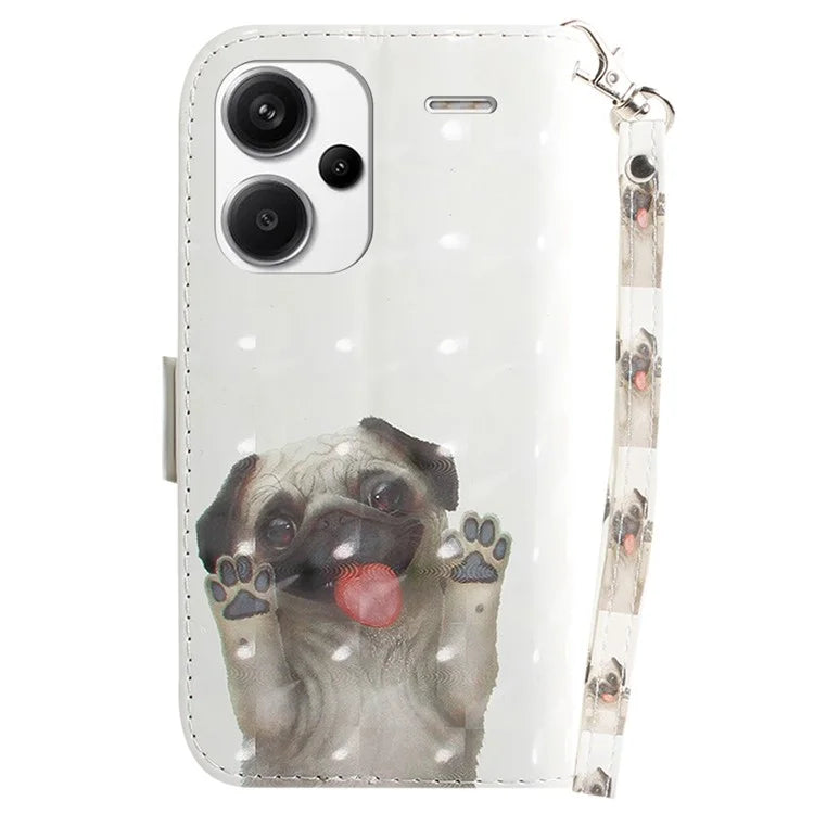 For Xiaomi Redmi Note 13 Pro+ 5G Case 3D Pattern Leather Wallet Phone Cover Handbag