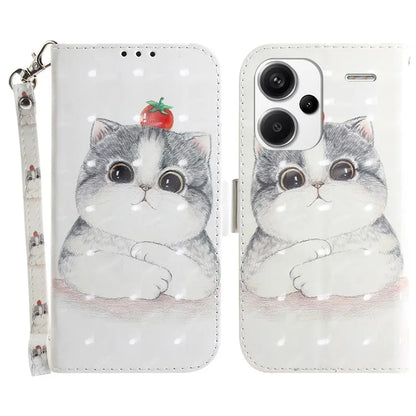 For Xiaomi Redmi Note 13 Pro+ 5G Case 3D Pattern Leather Wallet Phone Cover Handbag