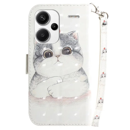 For Xiaomi Redmi Note 13 Pro+ 5G Case 3D Pattern Leather Wallet Phone Cover Handbag